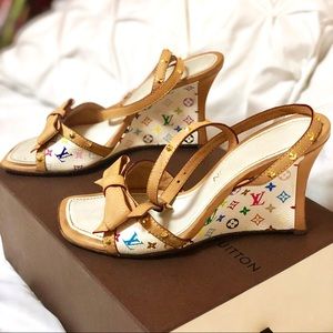 Authentic Louis Vuitton multicolore wedge